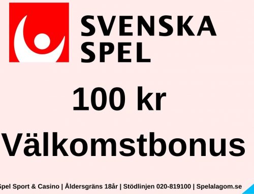 Välkomstbonus Svenska Spel – 100 kr i bonus