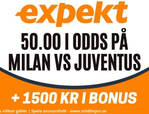 50 i odds på Milan-Juventus + 1500 kr Bonus