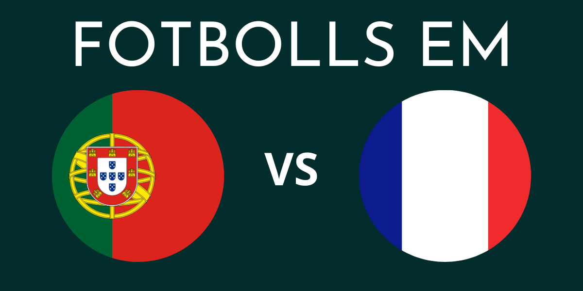 Portugal Frankrike fotbolls EM
