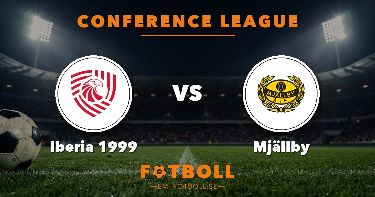 Conference League: Iberia 1999 – Mjällby. Grafik: EM-fotboll.se