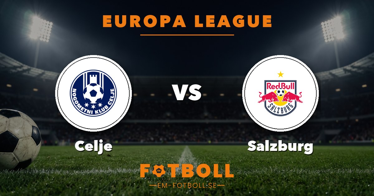 Europa League: Celje – Salzburg. Grafik: EM-fotboll.se
